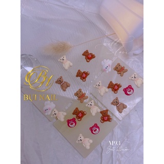 Charm gấu m93 set 20viên