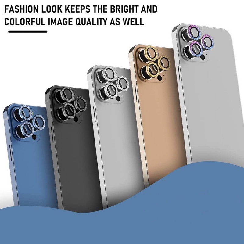 Kính Cường Lực Bảo Vệ Camera Sau Điện Thoại iPhone 11 12 13 Pro Max Mini Sang Trọng