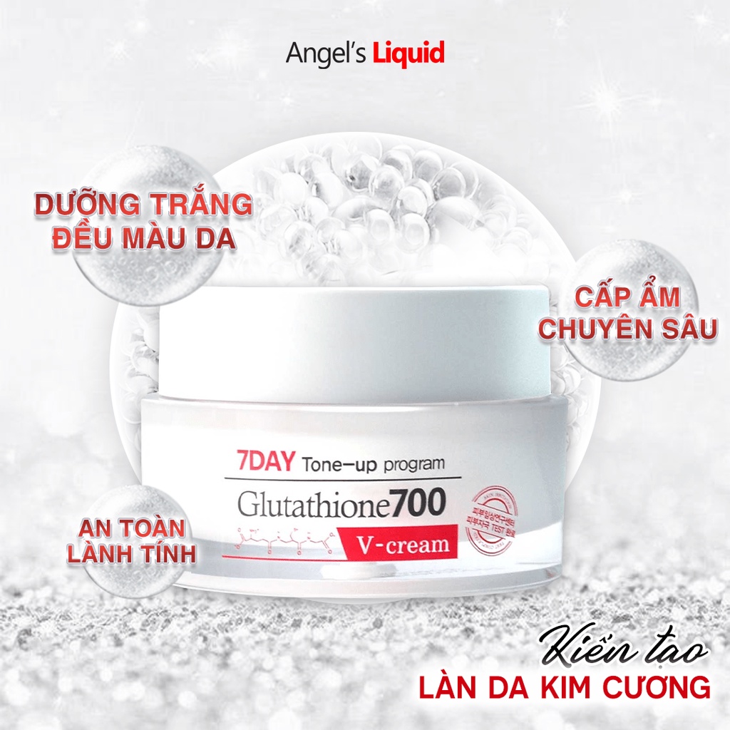 Kem Dưỡng Da Angel's Liquid 7Day Whitening Program Glutathione 700 VCream 50ml