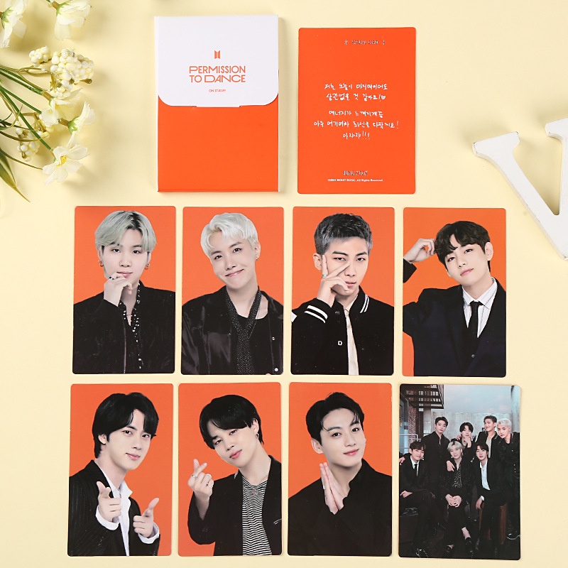 Thẻ ảnh nhóm nhạc KPOP BTS PERMISSION mini độc đáo