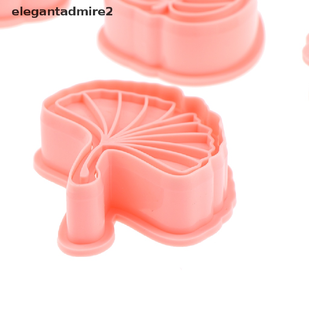[gant] 8Pcs/set Plant Leaves Cookie Cutter Biscuit Mold 3D Press Stamp Leaf Cake Mould .