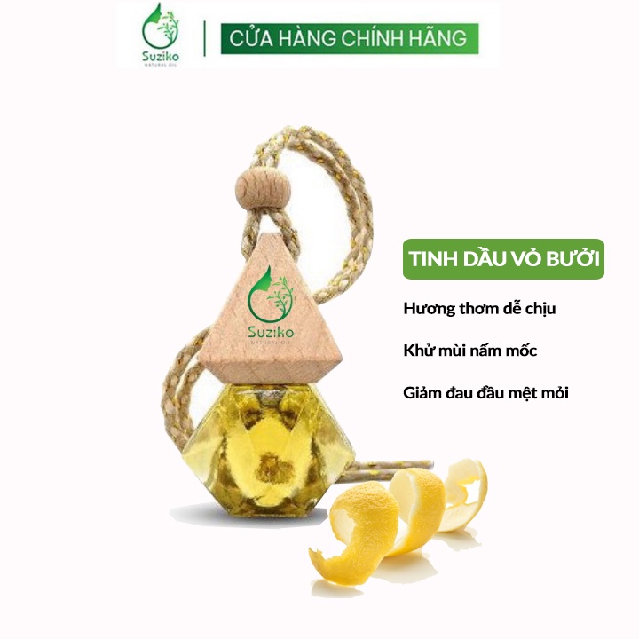 Tinh dàu vỏ bưởi treo xe  giúp thư giãn, giúp tóc chắc khỏe loại 7ml Suziko