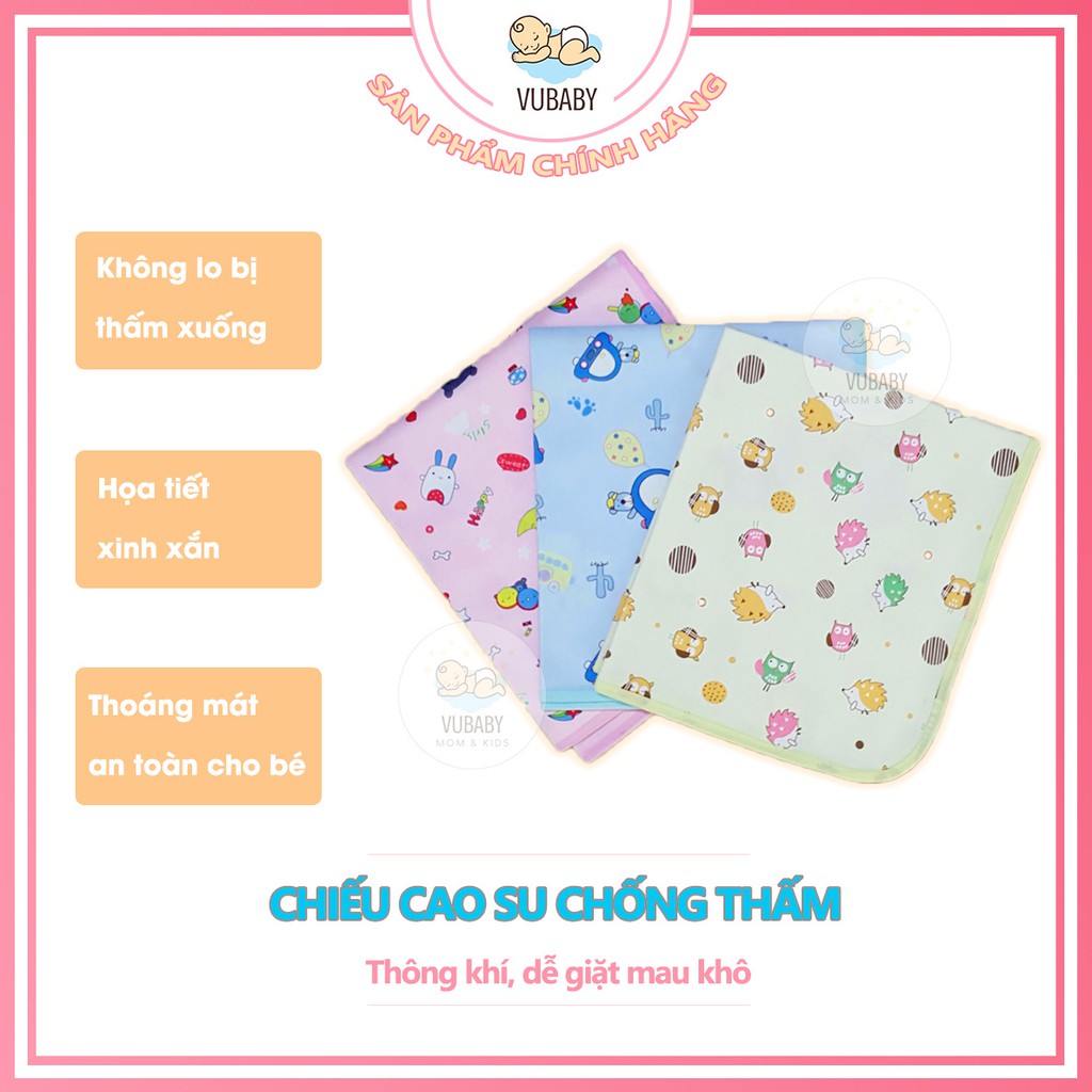 Chiếu lót cao su chống thấm Hiền Trang cho bé. Tấm lót chống tràn ngược cho trẻ sơ sinh - VUBABY