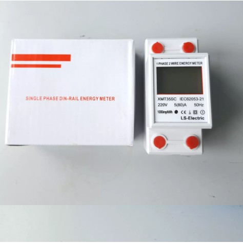 Công tơ điện tử đồng hồ điện thiết bị đo công suất LS-Electric 8A hiển thị 4 thông số U I P KWh độ chính xác cao