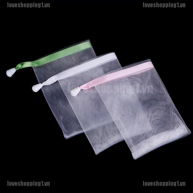 Túi vải lưới có dây rút dùng để đựng bánh xà phòng giúp tẩy tế bào chết đa năng Logon