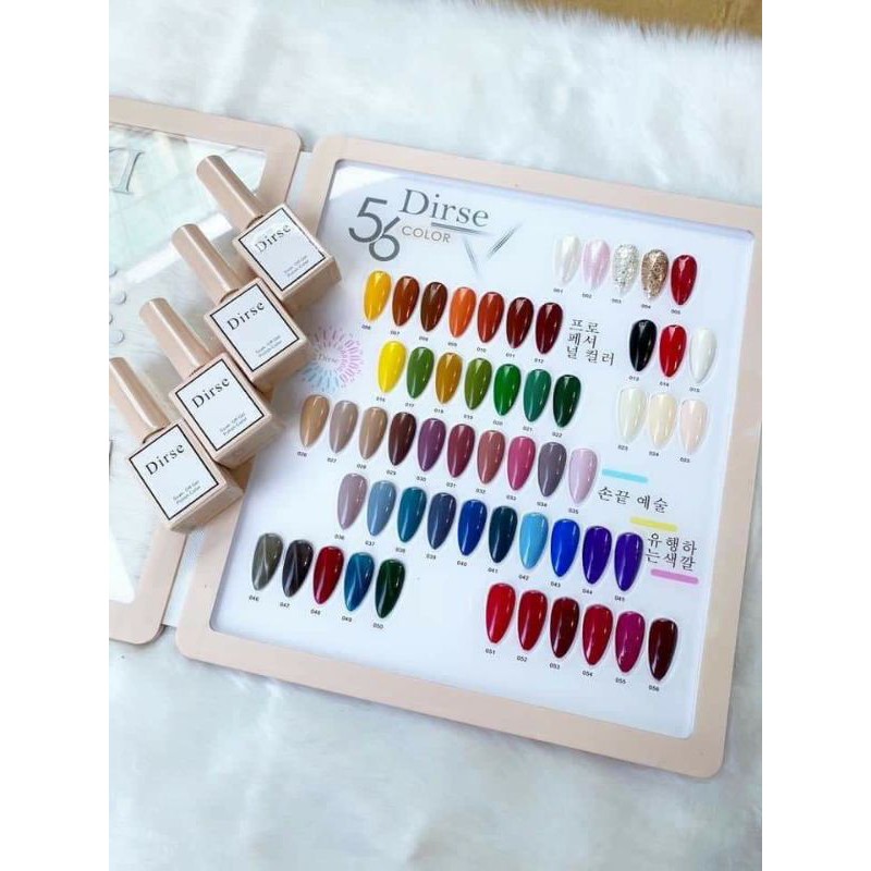 Sơn gel Dirse 56 màu HOT tặng bảng màu Base, Top