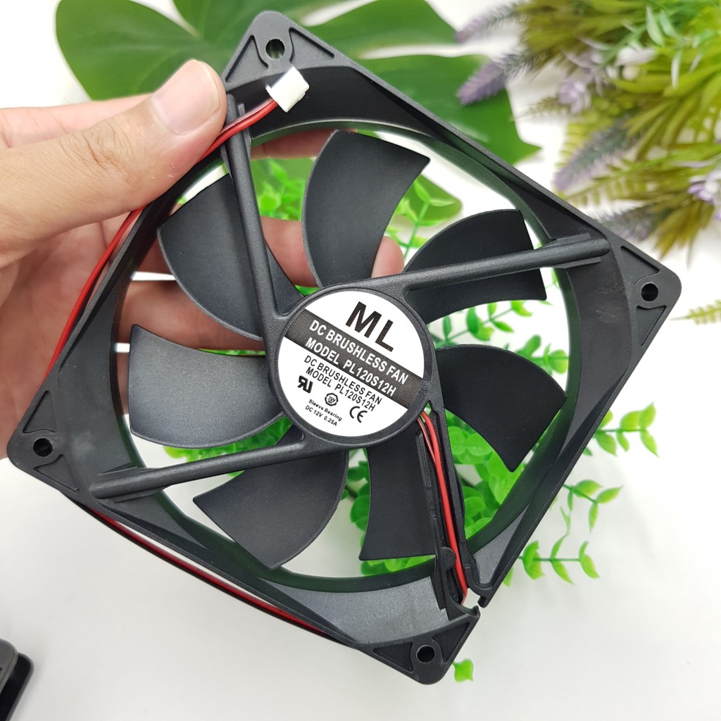 Quạt Tản Nhiệt 12V 12x12x2.5CM tốc độ 2800 Vòng Phút PL120S12H Blushless - KhoDienTu