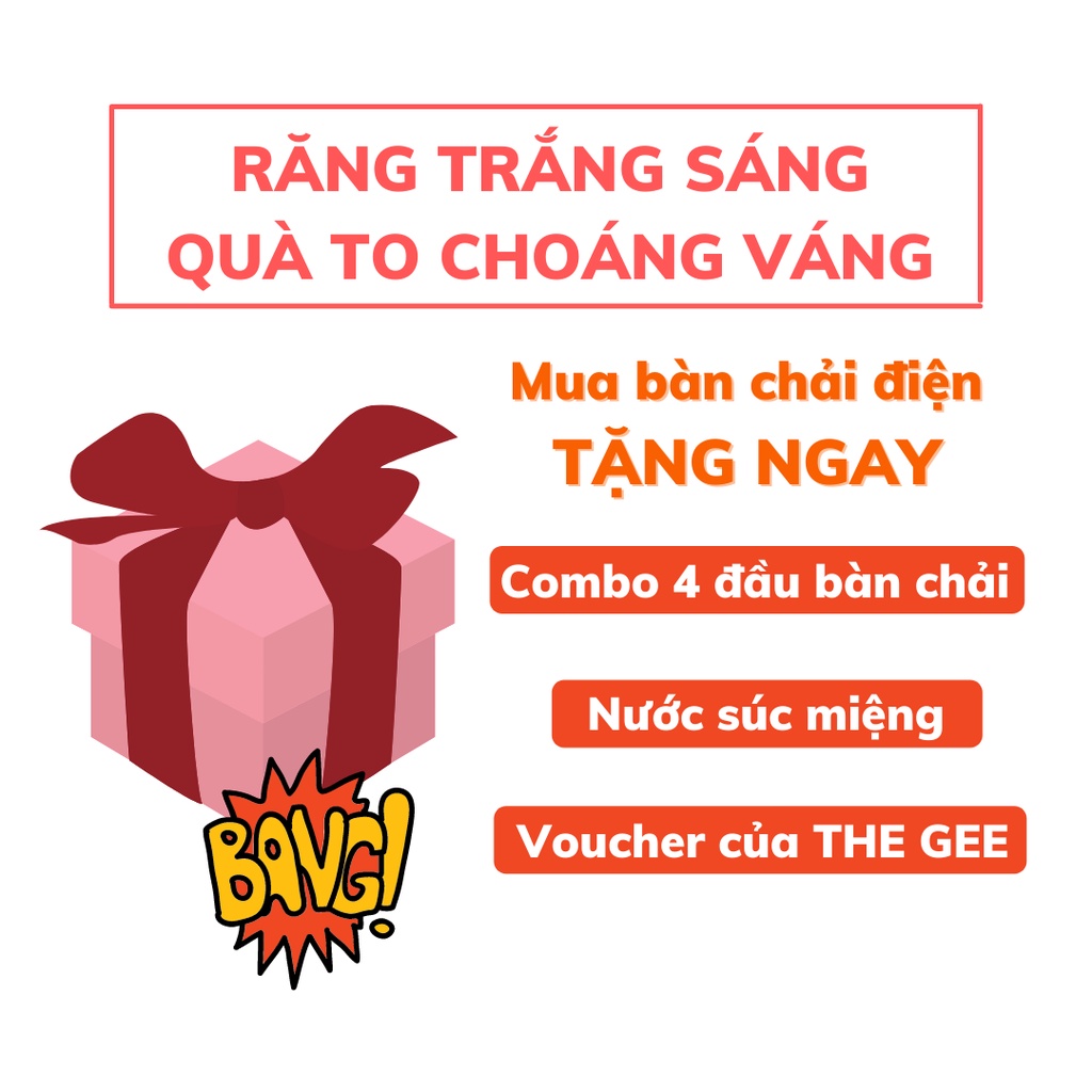 Bàn chải điện IPX7 đánh răng sạch x10, công nghệ sóng âm, bảo vệ răng miệng tuyệt đối (bảo hành 1 đổi 1)