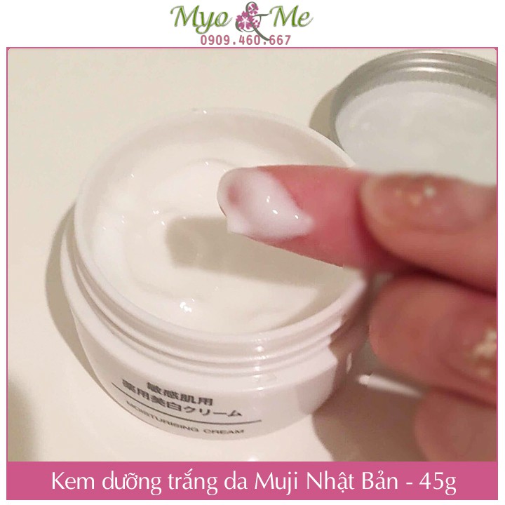 (Mẫu mới) Kem dưỡng trắng da Muji Moisturing Cream dành cho da nhạy cảm 45g