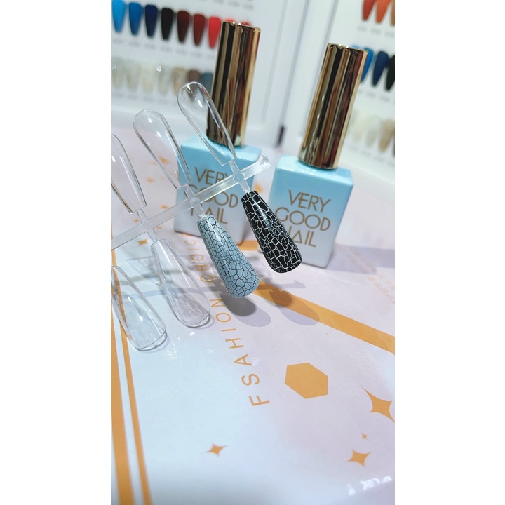 Sơn nứt Verygood Nail  Đen, Trắng, - Lẻ 1 Chai