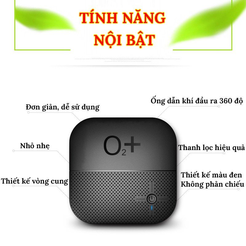 Máy lọc không khí ô tô 0₂+ HEPA PM2.5 - Home and Garden