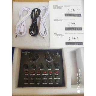Bộ thu âm Soundcard V8 Có Bluetooth.