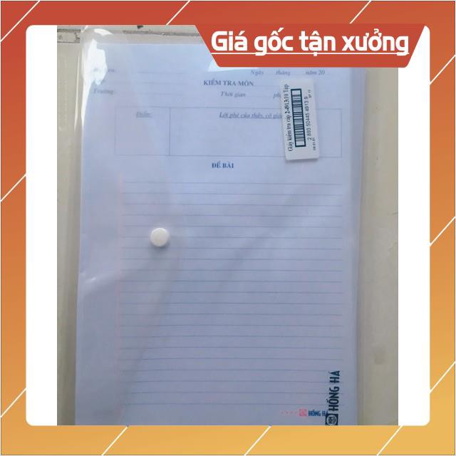 [ĐỔ BUÔN GIÁ SỈ] Giấy kiểm tra Hồng Hà- Tập giấy kiểm tra cấp 1, cấp 2 gồm 50 tờ đôi