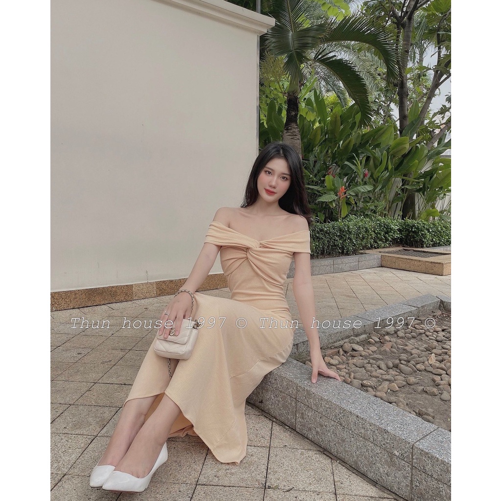 Đầm Dự Tiệc Bẹt Vai Thanh Lịch | BigBuy360 - bigbuy360.vn