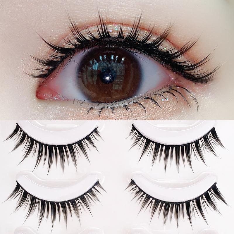 Handmade 3D Thick Curved False Eyelashes With Natural Silk