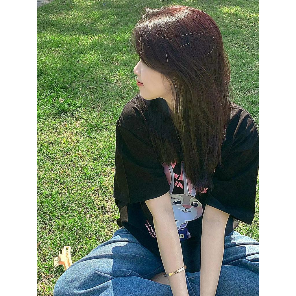 Áo Thun Cotton Ngắn Tay In Hoạt Hình Thời Trang Cá Tính 61324