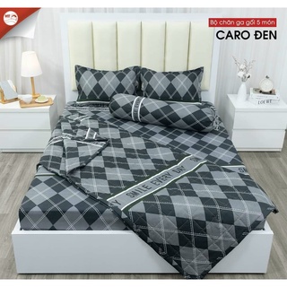 [HÀNG ĐẸP] Ga Gối poly sét 3 món poly cotton ngẫu nhiên màu - Sét 3 món ga bo chun + 2 vỏ gối Ấm Êm Decor Freeship