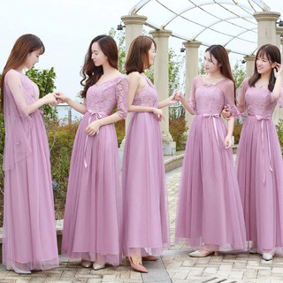 Đầm dự tiệc váy phù dâu váy dạ hội（Pink） BA1283