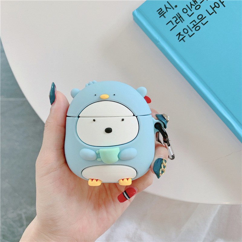 Vỏ bảo vệ tai nghe Airpod 1,2,i12 Hình Lovely Penguin - Chim Cánh Cụt cực xinh Cho Airpods 1-2