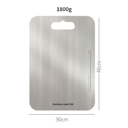 [Tặng Móc treo 304] Thớt inox 304 cao cấp siêu to khổng lồ 30x46cm dày 2ly nặng 1,8kg giá deal tốt Hcm - inoxthanhhuyen