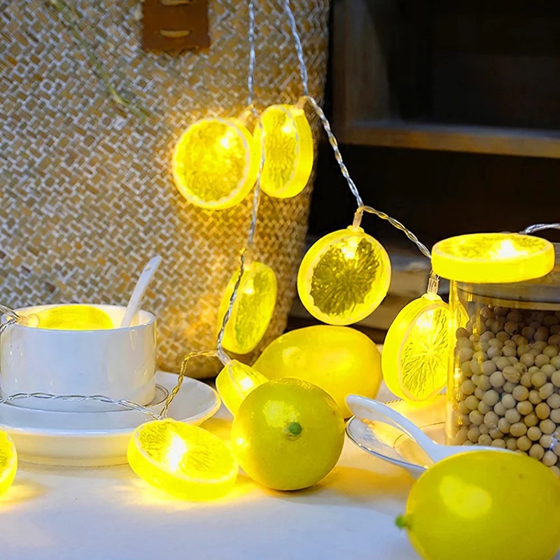 Dây đèn led 2m hình trái chanh / ngôi sao trang trí nhà cửa / tiệc cưới tiện lợi