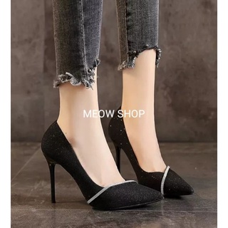 2021 Giày Nữ Thời Trang Cao Gót Sandal Be - Ánh Kim - Bạc - Đen Đi Tiệc