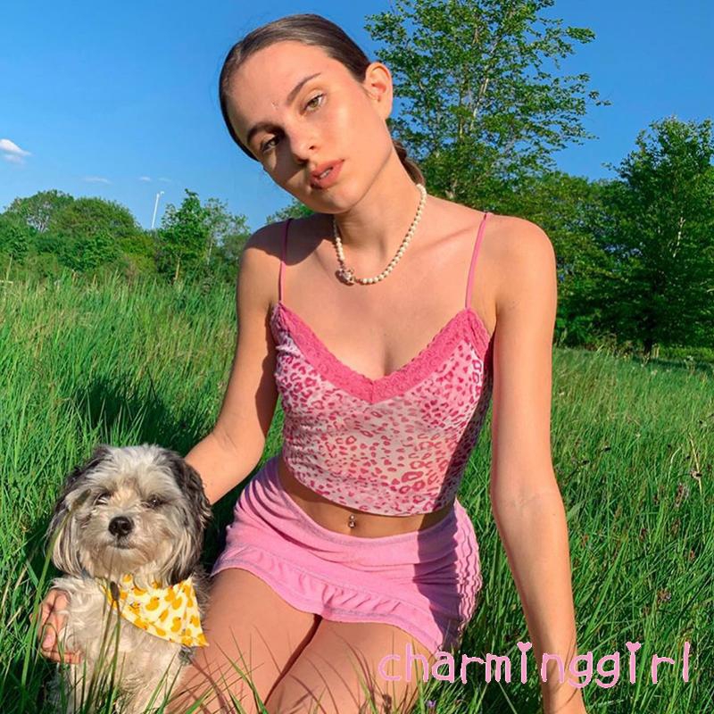 Áo Sát Nách Hở Lưng Cổ Chữ V Họa Tiết Da Báo Gợi Cảm