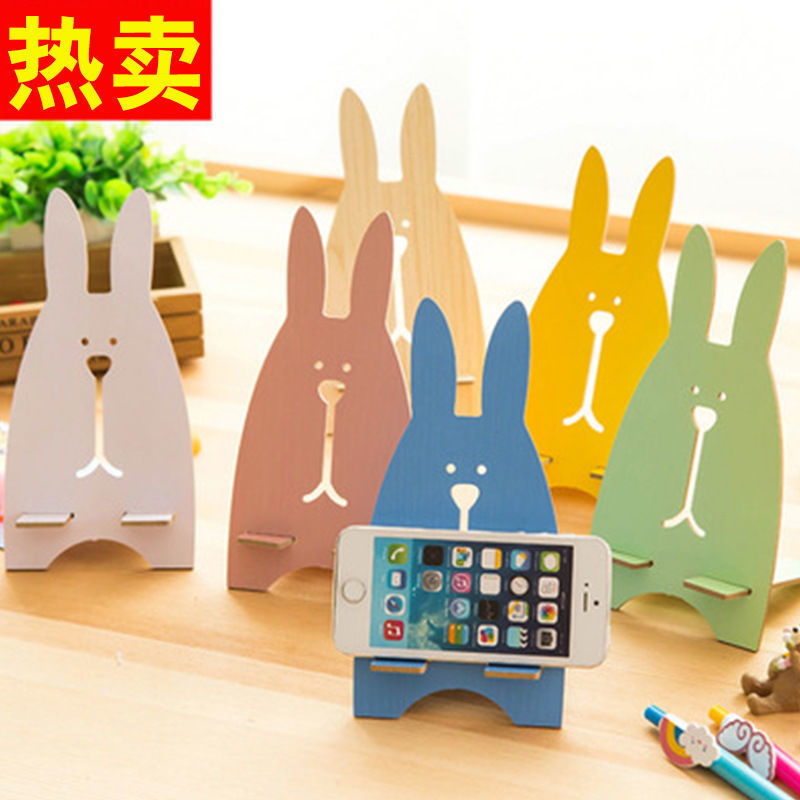 Creative Fashion Mobile Phone Holder Lazy Cute Cartoon Phone Holder Usrvich Wooden Desktop Rechargeable | BigBuy360 - bigbuy360.vn