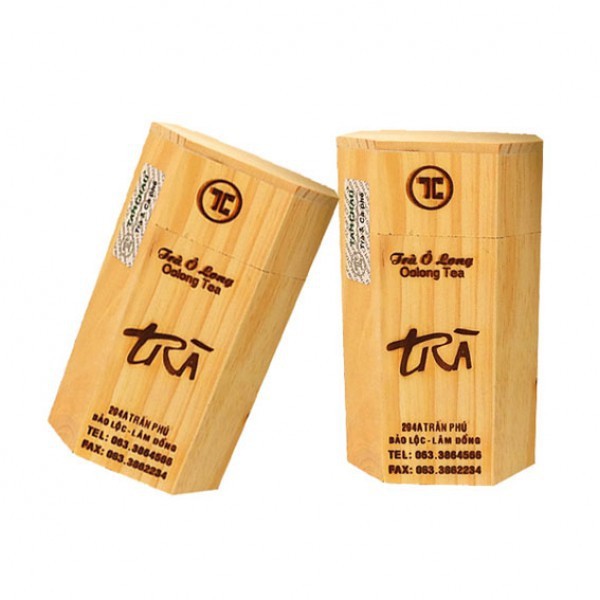 [2 HỘP] TRÀ Ô LONG TÂM CHÂU HỘP GỖ 100G