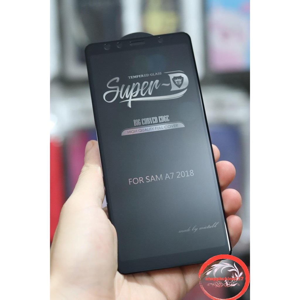 Cường lực full màn Samsung Galaxy A7 2018 Kính cường lực SuperD siêu cao cấp