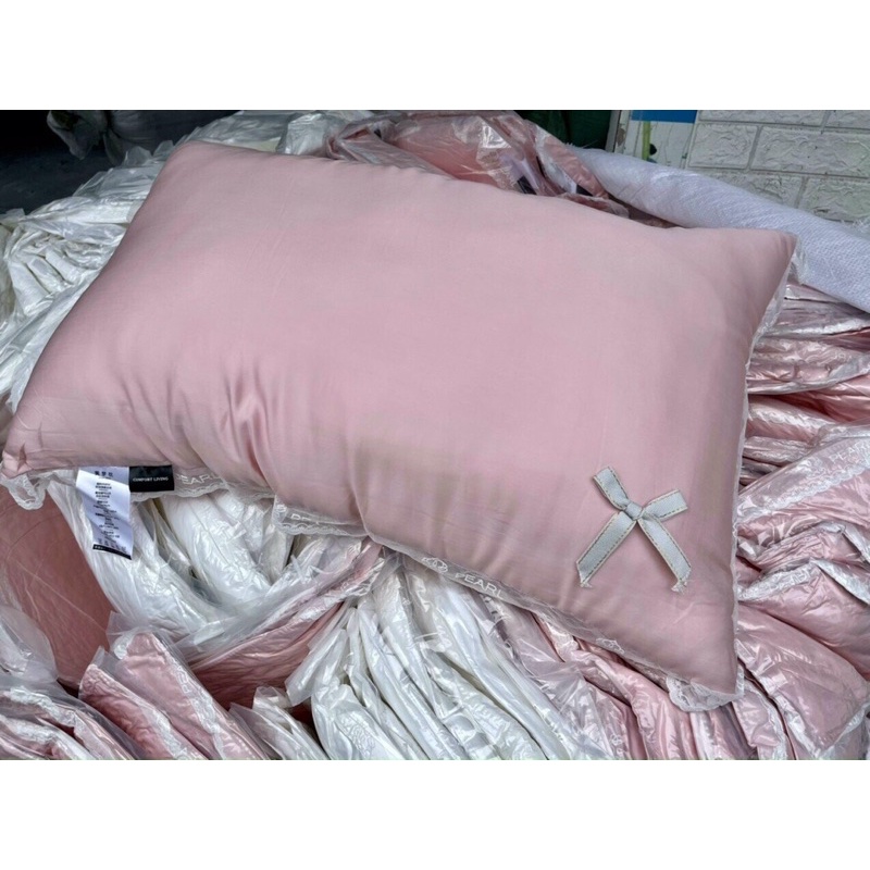 GỐI LỤA 100s PHỐI REN NHẬP KHẨU SIZE 50*70cm( 1 cặp 2 chiếc) Loại 1