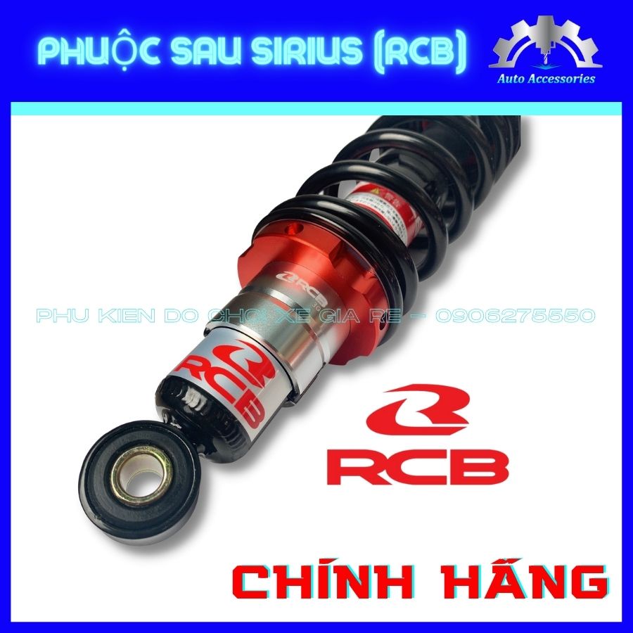 CHÍNH HÃNG RCB 100% - Phuộc Sau RCB - Phuộc Sau XE SIRIUS, Có Tăng Chỉnh, gắn như ZIN, độ nhúng êm ái, giảm sóc tốt