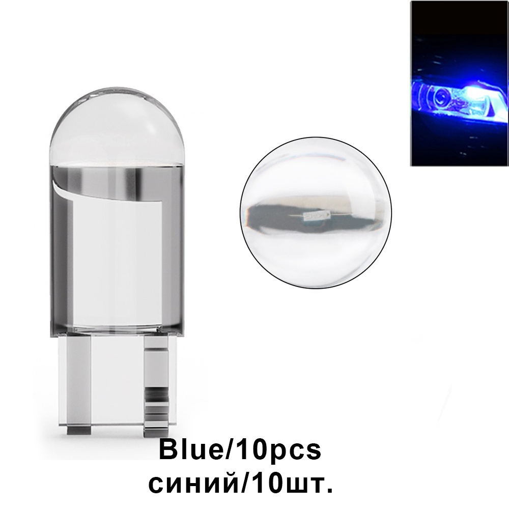Set 10 Bóng Đèn LED Canbus W5W T10 Ánh Sáng Trắng 6000K 12V Cho Xe Hơi