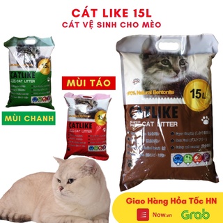 Cát vệ sinh cho mèo Catlike - túi 15L - vón cục nhanh, thấm hút cao thumbnail