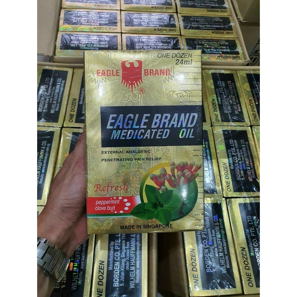 Dầu Gió Xanh Singapore Tiêu Chuẩn Mỹ 2 nắp 24ml Chính hãng