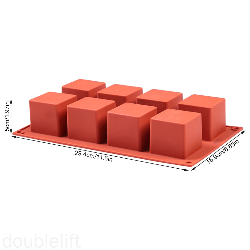 Khuôn silicon làm bánh mousse hình vuông 3D