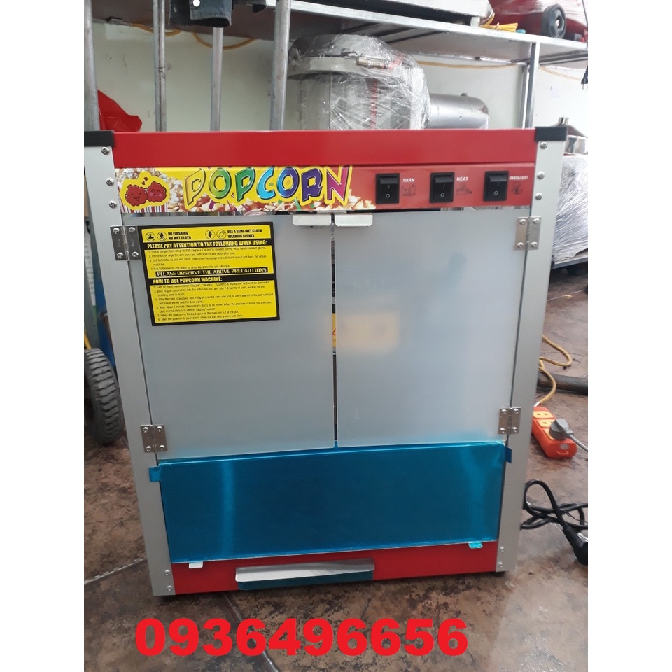 Máy làm bắp rang bơ,máy làm bỏng ngô,nổ bỏng ngô điện tủ kính chính hãng 100% Bảo hành 12 tháng