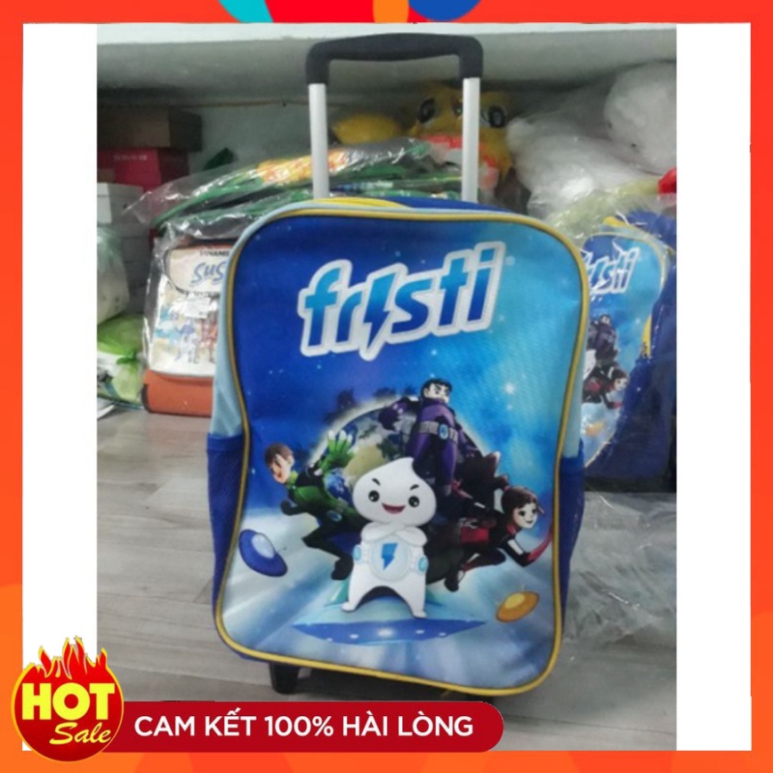 Balo học sinh/Vali kéo FRISTI chất liệu dù siêu bền phần bánh xe và tay kéo tháo rời, bé dùng đi học/ đi du lịch