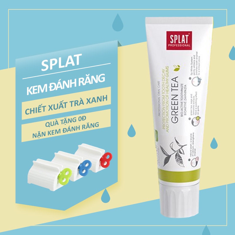 Kem Đánh Răng SPLAT Trà Xanh [Nhập Khẩu Nga] Chiết Xuất Hoạt Tính Từ Trà Xanh Chống Hôi Miệng Hiệu Quả 100ml