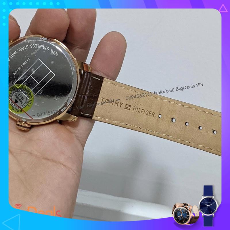 Đồng hồ nam dây da Tommy Hilfiger George White Dial Leather Strap Men's Watch 1710346 | BigDeals VN