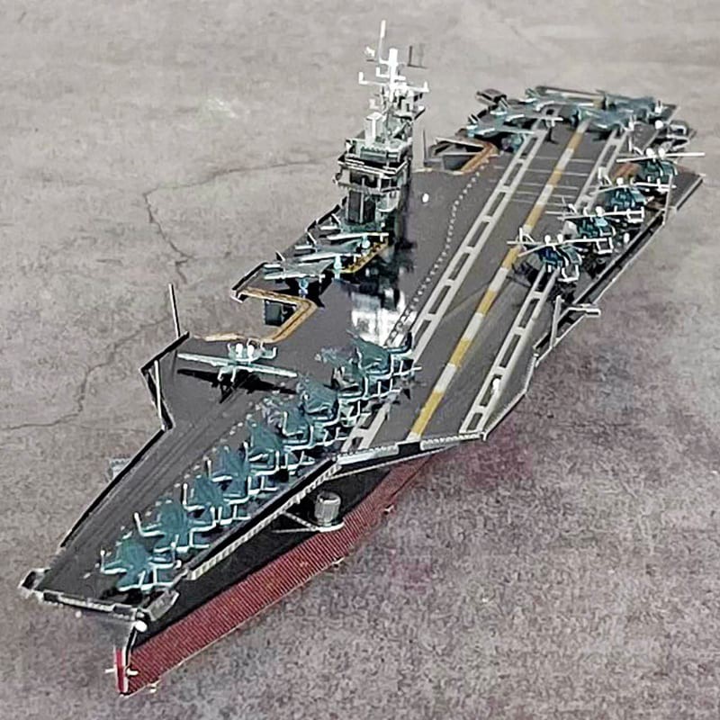 Mô Hình 3D Kim Loại Tàu Sân Bay Đế Quốc Mỹ Thế Chiến 2 Theodore Roosevelt CVN-7 [Chưa Ráp]