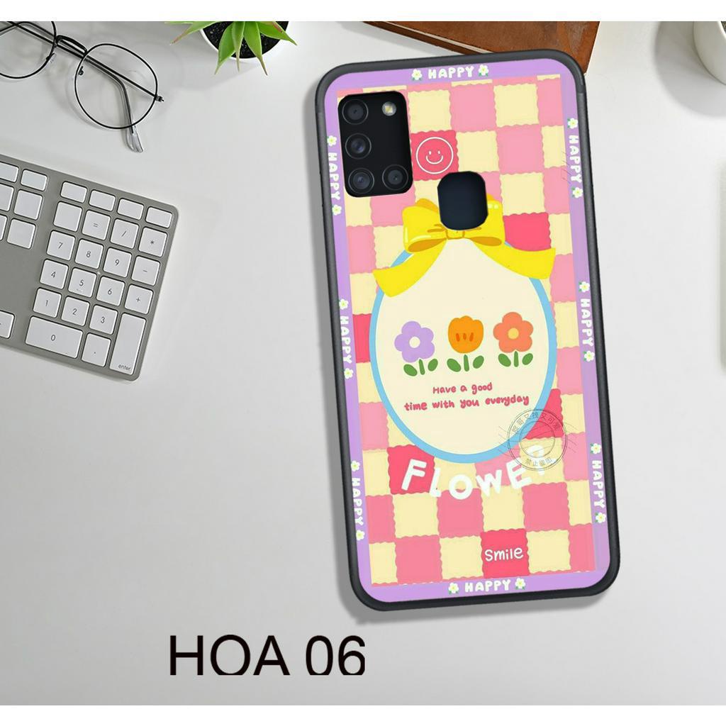 Ốp Lưng  Samsung A01 - A02 - A10 - M10 - A21S - M30S - M21 - M31 , In Hình HOA, Màu Sắc Bắt Mắt.