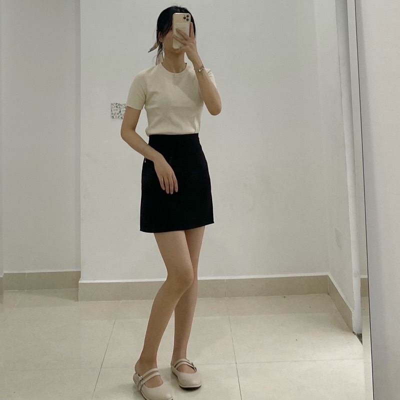 Len cộc tay mềm mịn form vừa ( Dài Áo 65cm)