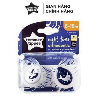 Ty ngậm dạ quang Tommee Tippee 6-18 tháng vỉ 2 cái