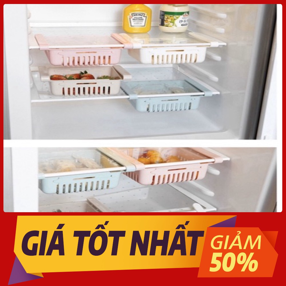 [Sale toàn shop] Khay rổ nhựa co giãn để ngăn tủ lạnh