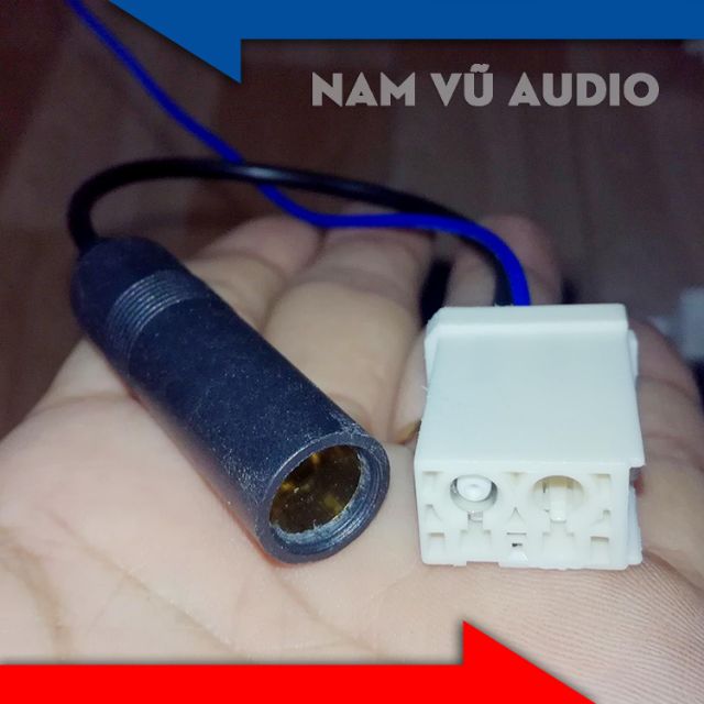 Jack chuyển ăng ten vuông 2 lỗ thành Tròn - dùng cho CD ô tô