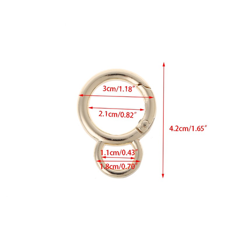 Khoen móc hình số 8 làm bằng kim loại cho túi xách