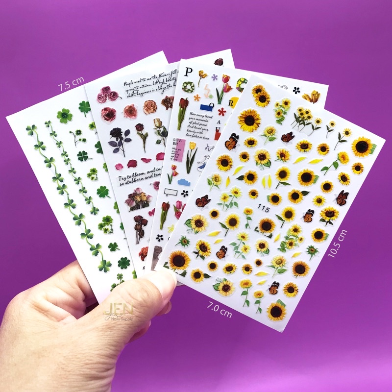 Sticker dán móng hoa và xương rồng-hình dán nail