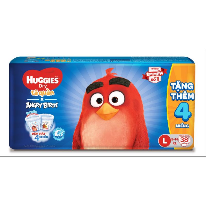 Tã quần Huggies Dry XL34/M42/L38/XXL30 quà tặng mẫu mới