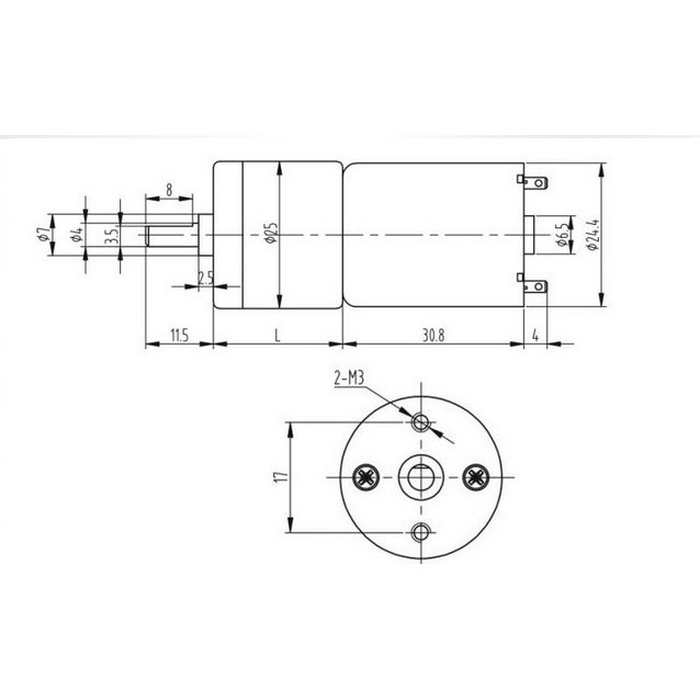 Motor JGA25 370 12VDC 400rpm